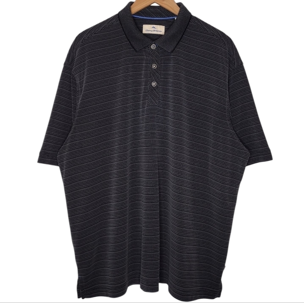 Tommy Bahama Men's Striped Classic Casual Short Sleeve Polo Shirt Sz XL